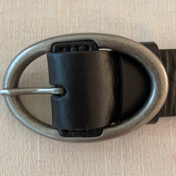 Coldwater Creek Black Leather Belt Size S - Picture 3 of 6